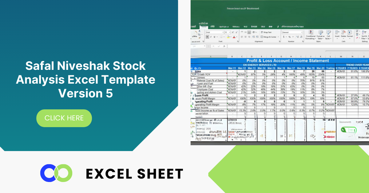 How to Use Safal Niveshak Stock Analysis Excel Template Version 5